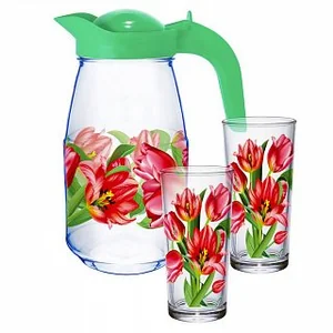 ДЕКОСТЕК Набор для воды 3 предмета Тюльпаны 1607/2-Д