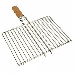 LESNIKOVO Решетка гриль для мяса «ЭКОНОМ» 300×220×432 мм никелированная РГМ3НЭ