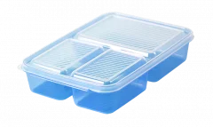 АР-ПЛАСТ Контейнер трёхсекционный 1,5 л. 050061 синий