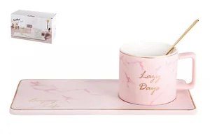 КОРАЛЛ Набор чайный 1/3 250мл Lazy Days Pink 5109