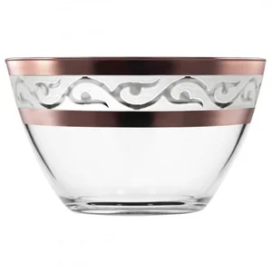 ГУСЬ ХРУСТАЛЬНЫЙ Салатник 1 шт. с узором Лира цвет Рубин ERV222-1326/S