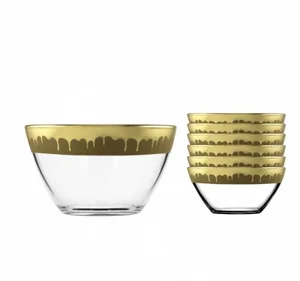 ГУСЬ ХРУСТАЛЬНЫЙ Набор салатников 7шт. Лава EAV325-1326/1322/S