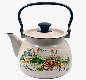 КМК Эмалированный чайник 3,5л 42115-133/6-У4 Травы Прованса пудра