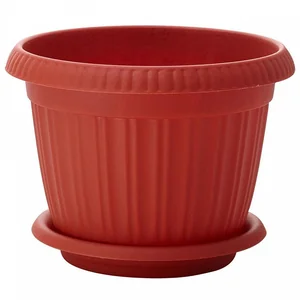 PLASTIC REPUBLIC  Горшок для цветов Basil 180 мм, 1,9 л с поддоном 221601432/01  терракотовый