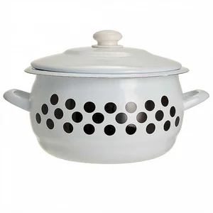 DELTA Кастрюля 7 л сфера 01/70/03/02 Черные горохи белая