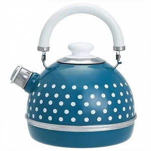 DELTA Чайник 3,5л. бирюзовый /маленькие белые горохи  TMM04/35/06/27/H03 