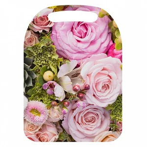 WEBBER Доска разделочная 21×29 см деревянная с рисунком Розовые К-54