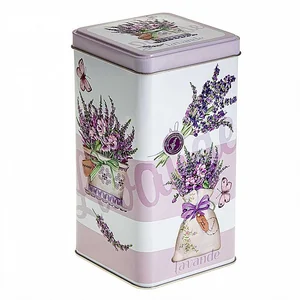 DELTA Жестяная банка Лаванда 2 П87*87h165v120-01901