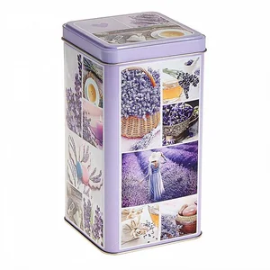 DELTA Жестяная банка Лаванда 3 П87*87h165v120-01900