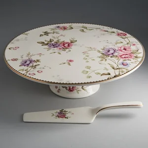 BEATRIX Тортница Ø30см на ножке с лопаткой МР032X Лоренс