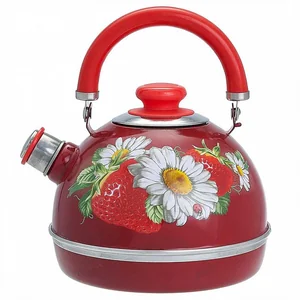 DELTA Чайник 3,5 л Клубника с ромашкой бордовый TMM04/35/01/05/H13 