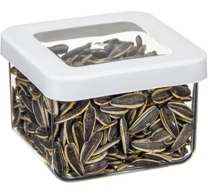 М-ПЛАСТИКА  Емкость для сыпучих 0,5л 10×10×7 см СТЕП БЕЛЫЙ М 1290