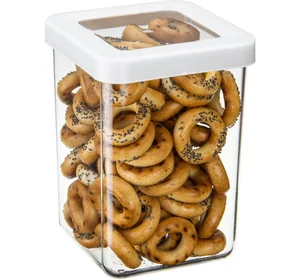 М-ПЛАСТИКА  Емкость для сыпучих 1л 10×10×14 см СТЕП БЕЛЫЙ М 1292