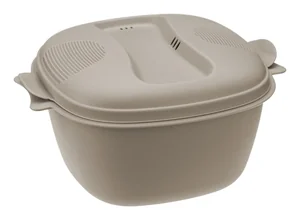 М-ПЛАСТИКА Кастрюля для СВЧ 2,5л КАПУЧИНО М 1412