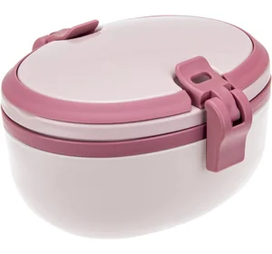 М-ПЛАСТИКА Контейнер для обеда ЧАЙНАЯ РОЗА 0,25+0,35л с ручками М 1231