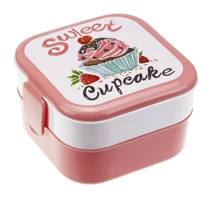 М-ПЛАСТИКА Контейнер для обеда КАПКЕЙКИ 0,4л+0,4л с ручками М 1232