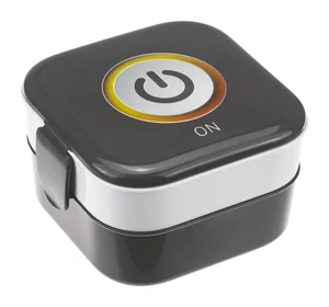 М-ПЛАСТИКА Контейнер для обеда КНОПКА 0,4л+0,4л с ручками М 1232