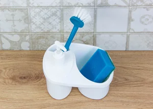 М-ПЛАСТИКА Подставка для моющих средств с дозатором белая М 1149 