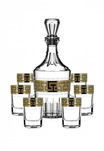 ГУСЬ ХРУСТАЛЬНЫЙ Набор для водки 7пр. Греческий узор GE03-1160/837/S