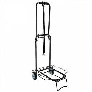 DELTA Тележка багажная ручная 50 кг DT-26 с металлическими колесами, черная