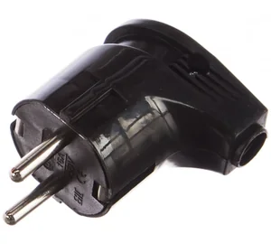 UNIVersal Вилка угловая c заземлением черная 16А 250В 53128