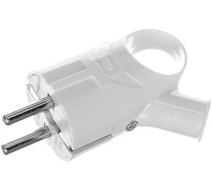 UNIVersal Евровилка угловая с ушком белая 16А 250В 53132