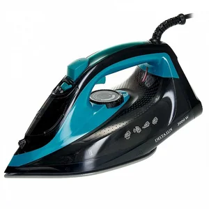 DELTA Утюг электрический 2000 Вт черный с бирюзовым LUX DE-3000