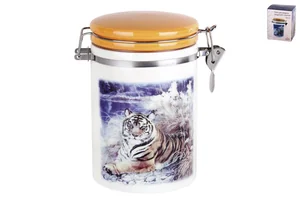 КОРАЛЛ Емкость для сыпучих продуктов 850мл Бенгальский тигр ZFC038-C1 п/у