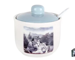 КОРАЛЛ Сахарница 320 мл. Белые тигры ZFC045-C5 п/у