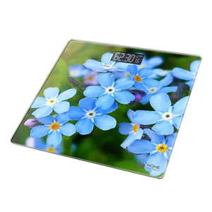 HOME ELEMENT Весы напольные электронные HE-SC904 незабудки