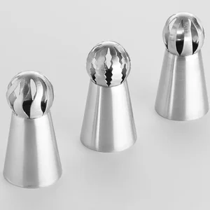 WEBBER Набор насадок «сфера» для кондитерского мешка металлических 3 предмета BE-0439