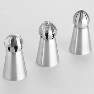WEBBER Набор насадок «сфера» для кондитерского мешка металлических 3 предмета BE-0441