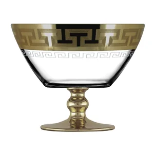 ГУСЬ ХРУСТАЛЬНЫЙ Набор ваз на ножке с узором Греческий узор GE03-12425/S