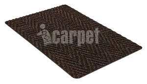 SHAHINTEX Коврик PREMIUM ICARPET БРАУНИ ЗИГ-ЗАГ 80*120 см. придверный влаговпитывающий 00-00007215