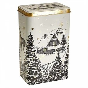 DELTA Банка жестяная Снежное Рождество 2,7 л П135*95h215v270-01896