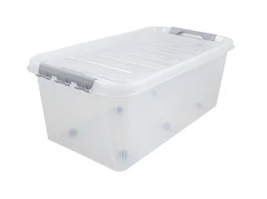 ПОЛИМЕРБЫТ Ящик Профи Комфорт на колесах, 39x29.5x72 см, 55 л, пластик, цвет прозрачный 79800