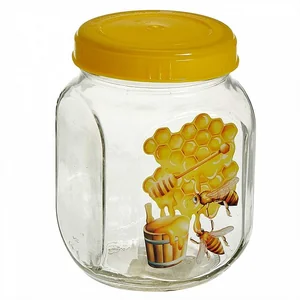 DELTA Банка для хранения 650 мл с крышкой ТВИСТ БОЧОНОК МЕДА