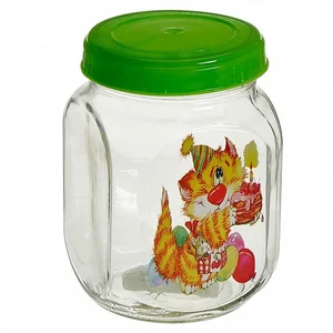 DELTA Банка для хранения 650 мл с крышкой ТВИСТ КОТИКИ