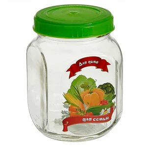 DELTA Банка для хранения 650 мл с крышкой ТВИСТ ОВОЩНОЕ АССОРТИ