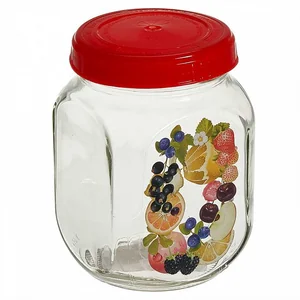 DELTA Банка для хранения 650 мл с крышкой ТВИСТ ЯГОДНЫЙ МИКС