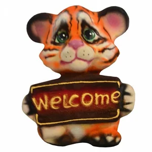 DELTA Копилка 14 см ТИГРЕНОК WELCOME флок АК-29436