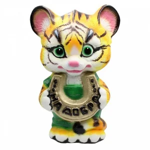 DELTA Копилка 27×19×9 см ТИГРЕНОК С ПОДКОВОЙ глянец АК-28686