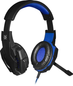 Defender Игровая гарнитура Warhead G-390 черный+синий, кабель 1,8 м