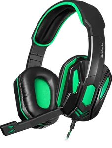 Defender Игровая гарнитура Warhead G-275 зеленый + черный, кабель 1,8 м
