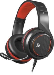 Defender Игровая гарнитура Apex черный+красный, провод 1.8 м