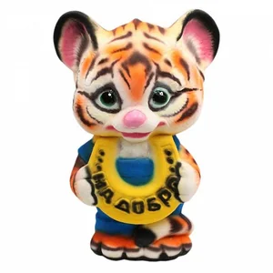 DELTA Копилка 27×19×9 см ТИГРЕНОК С ПОДКОВОЙ флок АК-28687