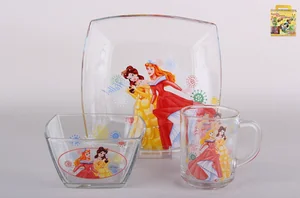 КОРАЛЛ Набор посуды д/завтрака 3 пр. Принцессы 34077/п