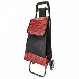 DELTA Тележка багажная ручная 50 кг DT-120 с металлическими колесами, бордовая с черным