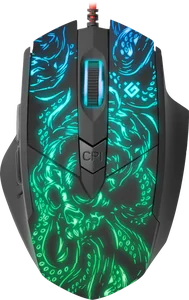 Defender Проводная игровая мышь Titan GM-650L RGB,Macro,6кнопок,6400dpi