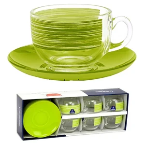 LUMINARC Набор чайный 12пр./220мл Brush mania green P8982